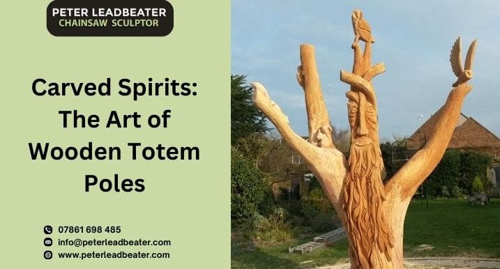 wooden totem pole in UK